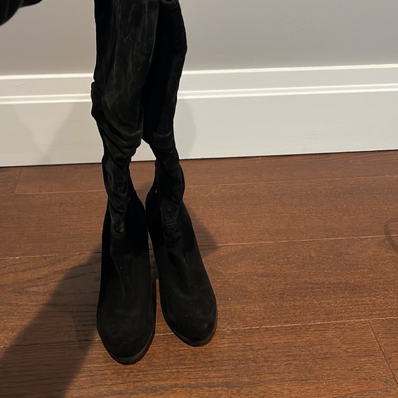 Prada Women’s Black Suede Slouch Pull on Boots Size 40/10 - Picture 9 of 13